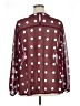 Pleione 100% Polyester Polka Dots Burgundy 3/4 Sleeve Blouse Size 1X - photo 2