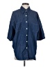 Storets 100% Cotton Blue 3/4 Sleeve Button-Down Shirt Size Sm - Med - photo 1