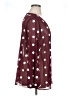 Pleione 100% Polyester Polka Dots Burgundy 3/4 Sleeve Blouse Size 1X - photo 4