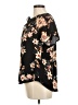 Shein 100% Polyester Floral Black Short Sleeve Blouse Size 6 - photo 5
