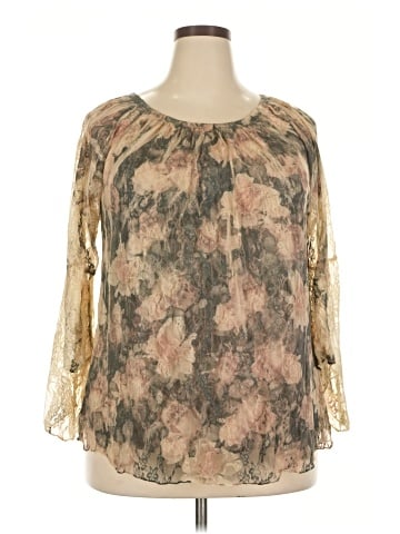 Brittany Black 3/4 Sleeve T-Shirt (view 1)