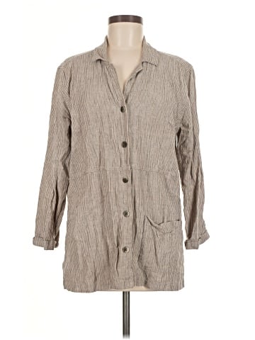 Christopher & Banks 3/4 Sleeve Button-Down Shirt (view 1)