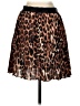 Express 100% Polyester Animal Print Brown Casual Skirt Size S - photo 2