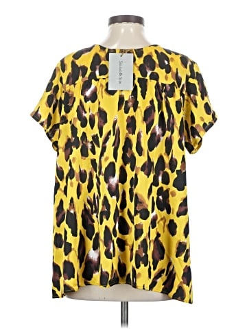 See and Be Seen Short Sleeve Blouse (view 2)