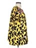 See and Be Seen 100% Polyester Animal Print Yellow Short Sleeve Blouse Size S - photo 4