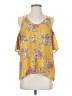 Blue Rain 100% Polyester Yellow Sleeveless Blouse Size S - photo 1