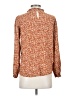Unbranded 100% Rayon Brown Long Sleeve Blouse Size S - photo 2