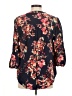 Torrid 100% Rayon Floral Black 3/4 Sleeve Blouse Size Med Plus (00) - photo 2