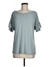Mittoshop Teal Gray Short Sleeve Top Size M - photo 1