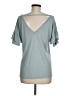 Mittoshop Teal Gray Short Sleeve Top Size M - photo 2