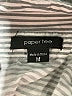 Paper Tee 100% Viscose Stripes Silver Long Sleeve Button-Down Shirt Size M - photo 7