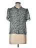 Samsoe Samsoe 100% Viscose Floral Green Short Sleeve Blouse Size L - photo 1