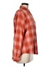 Universal Thread 100% Cotton Plaid Orange Long Sleeve Button-Down Shirt Size M - photo 4