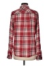 Paige 100% Viscose Plaid Red Long Sleeve Button-Down Shirt Size M - photo 2
