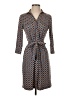 J. McLaughlin Print Brown Casual Dress Size XS - photo 1