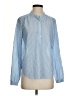 Gap 100% Cotton Stripes Blue Long Sleeve Blouse Size XS - photo 1