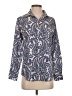 Banana Republic 100% Polyester Paisley Blue Long Sleeve Blouse Size S - photo 1