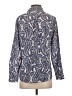 Banana Republic 100% Polyester Paisley Blue Long Sleeve Blouse Size S - photo 2
