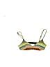 Solid & Striped Print Yellow Blue Swimsuit Top Size XS (estimated) - photo 1