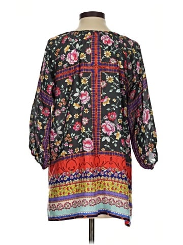 Johnny Was 3/4 Sleeve Silk Top (view 2)