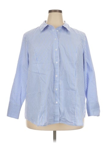 Lane Bryant 3/4 Sleeve Button-Down Shirt (view 1)