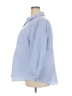 Lane Bryant Stripes Blue 3/4 Sleeve Button-Down Shirt Size 24 (petite) - photo 5