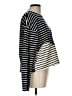Kule 100% Cotton Stripes Blue Black Long Sleeve Top Size L - photo 4