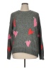 Lou & Grey Hearts Gray Pullover Sweater Size XL - photo 1