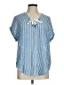 Rails Blue Short Sleeve Blouse Size M - photo 1