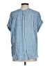 Rails Blue Short Sleeve Blouse Size M - photo 2