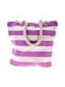 Assorted Brands 100% Cotton Stripes Purple White Tote One size - photo 3