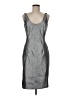 Milly Metallic Silver Cocktail Dress Size 6 - photo 1