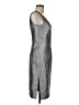 Milly Metallic Silver Cocktail Dress Size 6 - photo 4