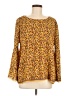Max Studio 100% Polyester Yellow Long Sleeve Blouse Size M - photo 1