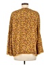 Max Studio 100% Polyester Yellow Long Sleeve Blouse Size M - photo 2