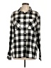 Unbranded 100% Polyester Checkered-gingham Black Long Sleeve Blouse Size L - photo 1