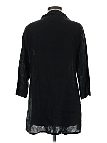 Flax 3/4 Sleeve Button-Down Shirt (view 2)