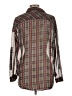 Bishop + Young Argyle Brown Long Sleeve Blouse Size L - photo 2