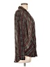 Bishop + Young Argyle Brown Long Sleeve Blouse Size L - photo 4