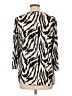 Emily Daniels Animal Print Ivory 3/4 Sleeve Blouse Size L - photo 2