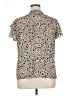 Unbranded Animal Print Tan Short Sleeve Blouse Size XL - photo 2