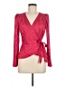 Ali & Jay 100% Polyester Burgundy Long Sleeve Blouse Size M - photo 1