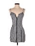 Forever 21 100% Polyester Checkered-gingham Black Casual Dress Size S - photo 1