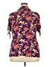 Hell Bunny 100% Viscose Floral Purple Short Sleeve Blouse Size 3XL - photo 2