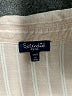 Splendid 100% Viscose Stripes Ivory Short Sleeve Blouse Size S - photo 7