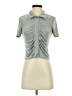 Unbranded 100% Polyester Green Gray Short Sleeve Top Size S - photo 1