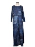 Unbranded Floral Graphic Blue Casual Dress Size S - photo 1