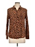 Rails Animal Print Brown Long Sleeve Button-Down Shirt Size L - photo 1
