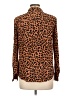 Rails Animal Print Brown Long Sleeve Button-Down Shirt Size L - photo 2