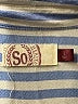 SO 100% Rayon Stripes Blue Sleeveless Button-Down Shirt Size L - photo 7